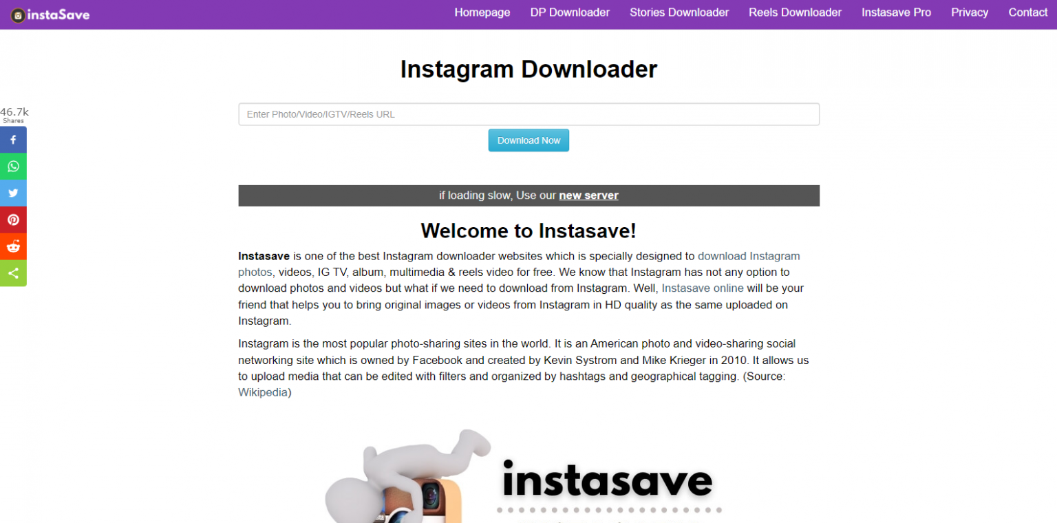 Stories downloader. Instasave. Загрузить фото и получить ссылку.